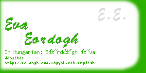 eva eordogh business card